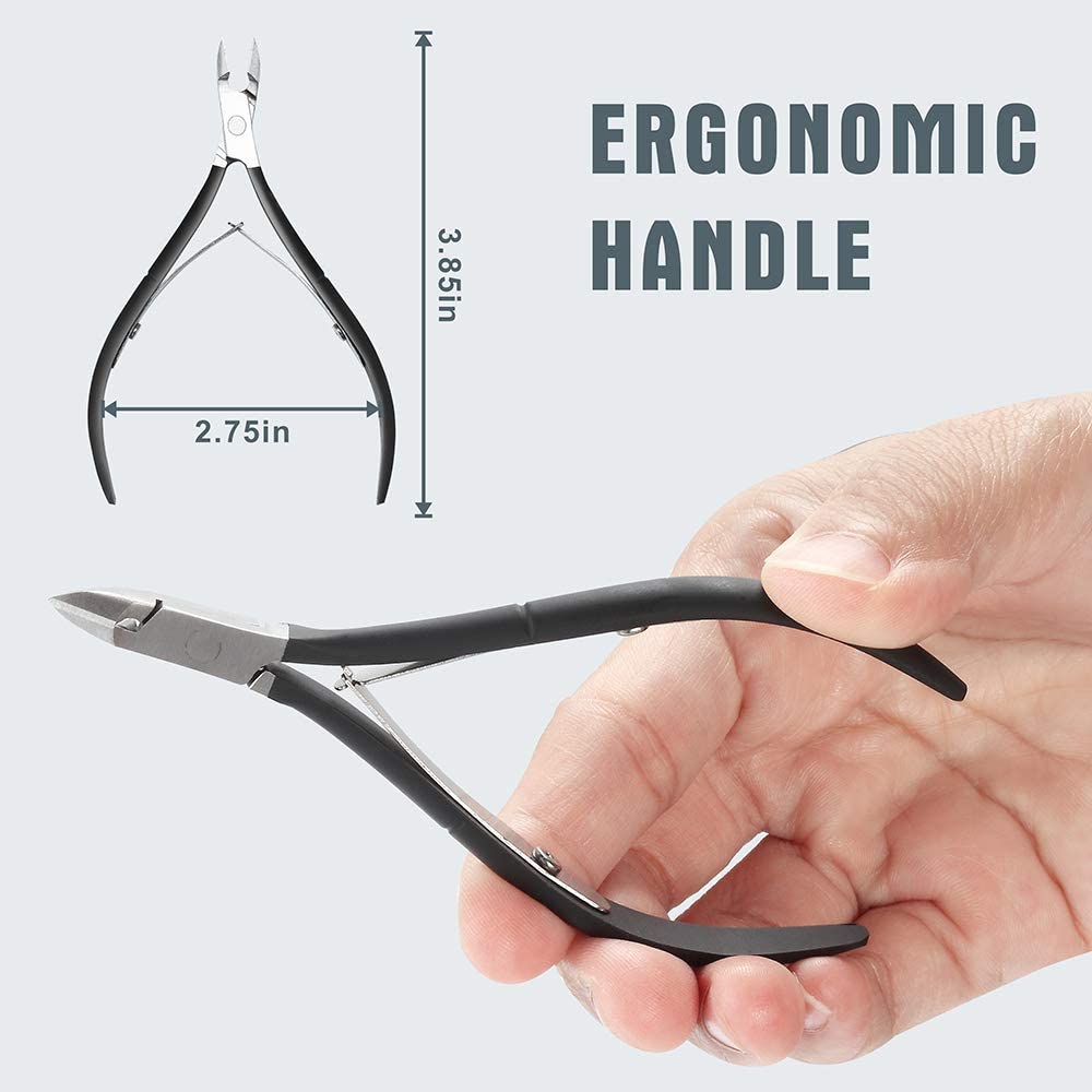 Cuticle Nipper with Cuticle Pusher-Professional Grade Stainless Steel Cuticle Remover & Cutter-Durable Manicure and Pedicure Tool - Image 2